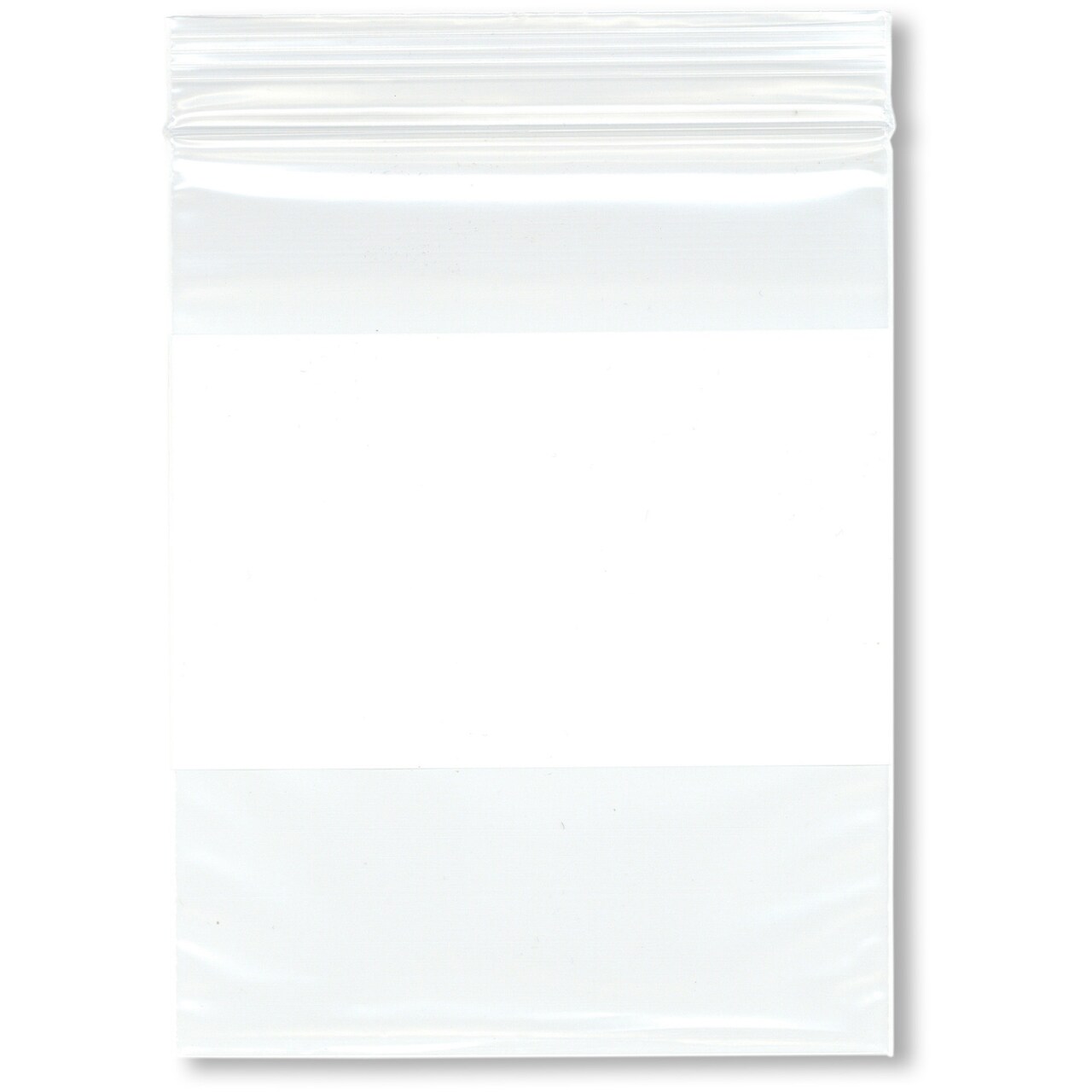 Plymor 4" x 5" (Pack of 100), 2 Mil White-Block Zipper Reclosable Plastic Bags